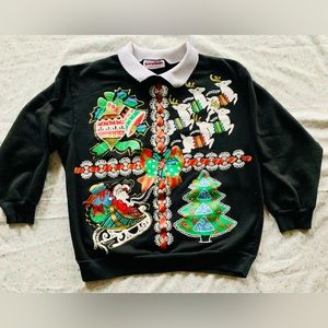 Vintage Karen Blake Christmas Sweatshirt Ugly Christmas Top Kitschy Med